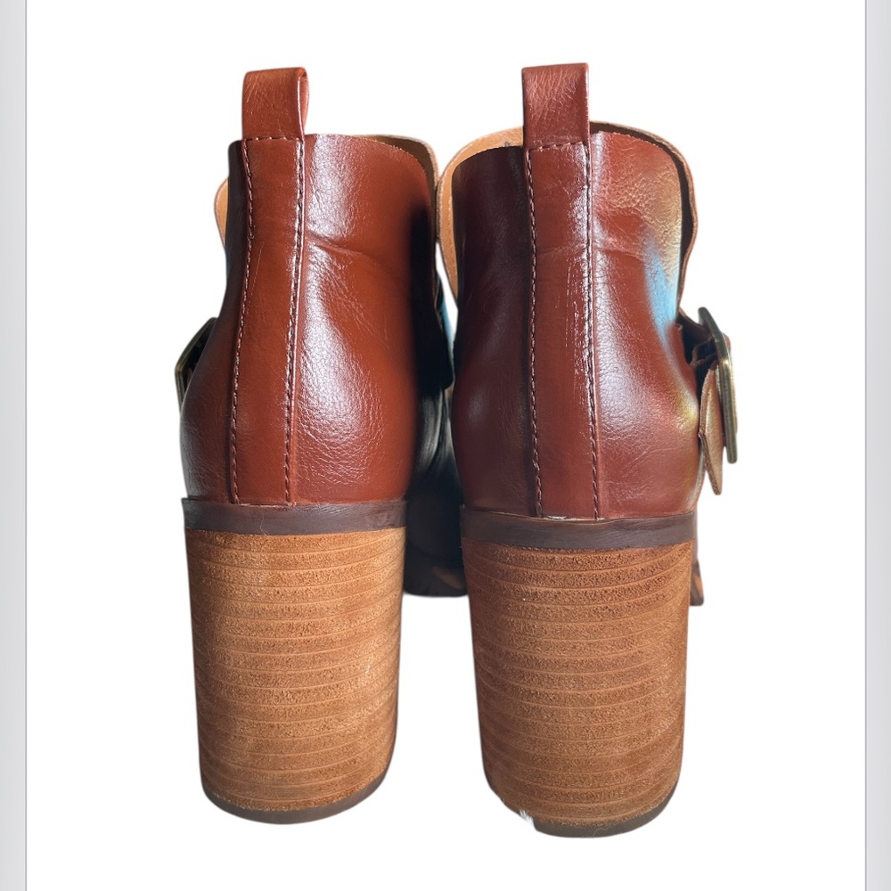 KORKS Kork Ease Tea Ankle Boots Bootie Tan Leather Womens US 11 - Picture 2 of 9